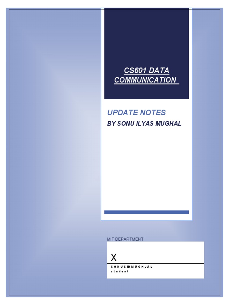 CS601 Data Communication Notes | PDF | Ethernet | Computer Network