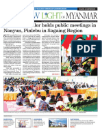 State Counsellor Holds Public Meetings in Nanyun, Pinlebu in Sagaing Region