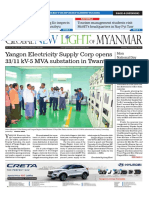 Yangon Electricity Supply Corp Opens 33/11 kV-5 MVA Substation in Twantay