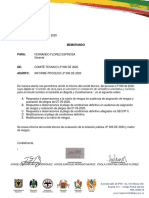 Memorando Comité Evaluador Técnico LP 06 2020