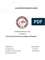 Powers and Functions of Indian Parliament.': National Law Institute University, Bhopal