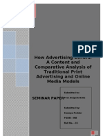 How Advertising Differs: A Content and Comparative Analysis of Traditional Print Advertising and Online Media Models