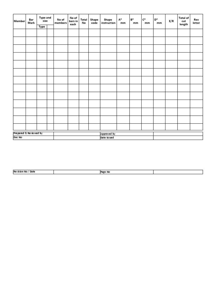 Member Specifications and Revision Log | PDF