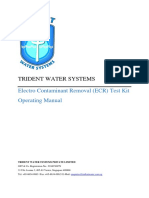 Trident Water Systems: Electro Contaminant Removal (ECR) Test Kit Operating Manual