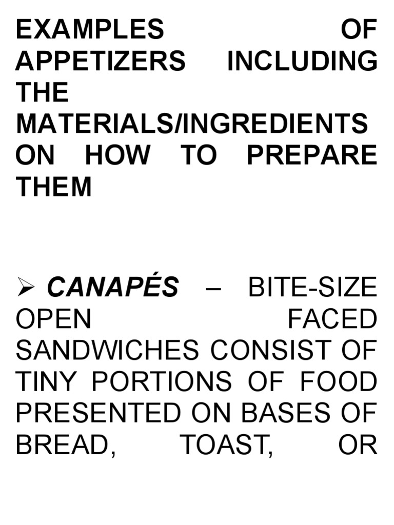 examples-of-appetizers-including-the-materials-pdf