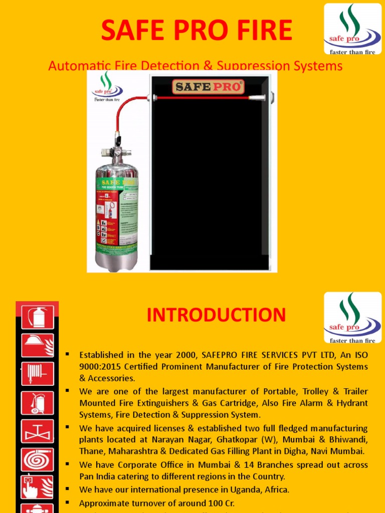 Safepro Fire Dlp Ppt Fire Suppression Safepro Pdf Fires Evaporation