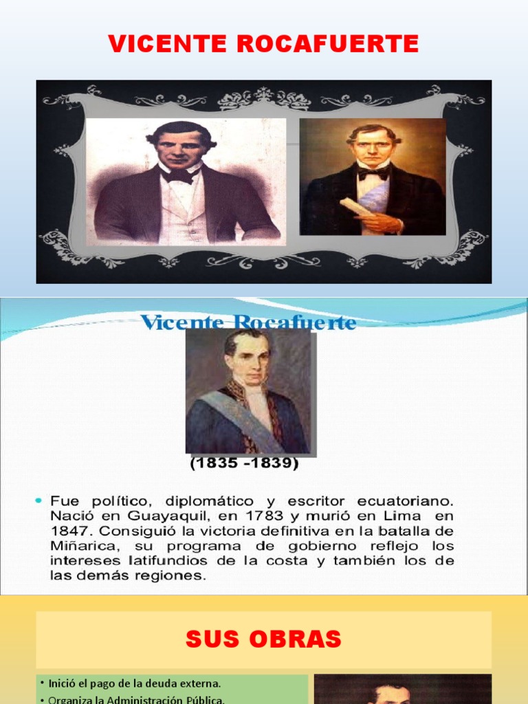 Obras y legado de Vicente Rocafuerte | PDF | Ecuador | Comunidad andina
