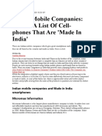 Indian Mobile Companies: Here Is A List of Cell-Phones That Are 'Made in India'
