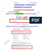 PROCESO DE INSTALACIÓN - AutoCAD