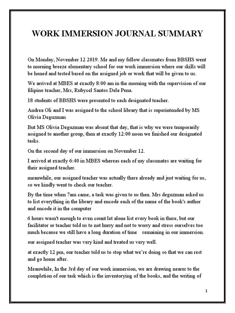 work-immersion-journal-summary-pdf-cognition-learning