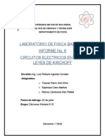 INFORME 6 CIRCUITO Electrico DC y Leyes de Kirchhoff