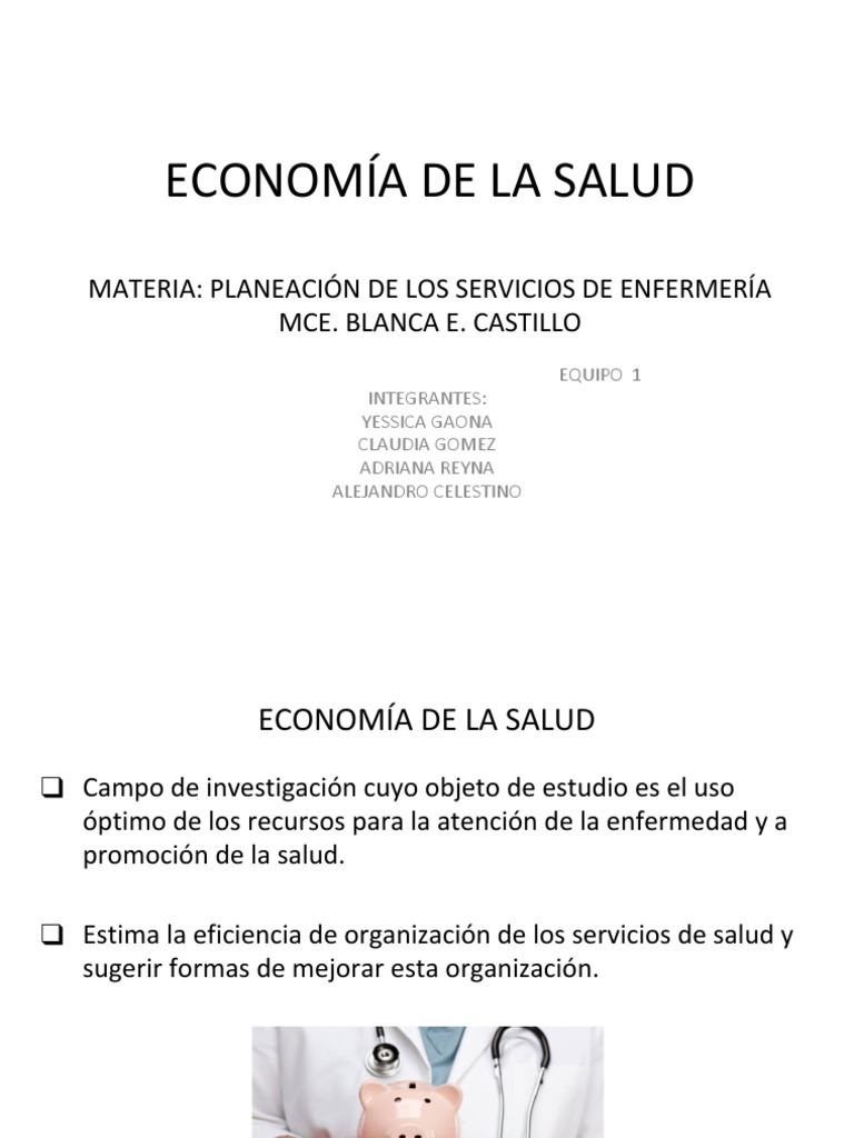 Economía de la Salud en México: Análisis y Retos | PDF | Economía de la ...