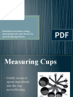 Measuring Ingredients Using Measuring Devices