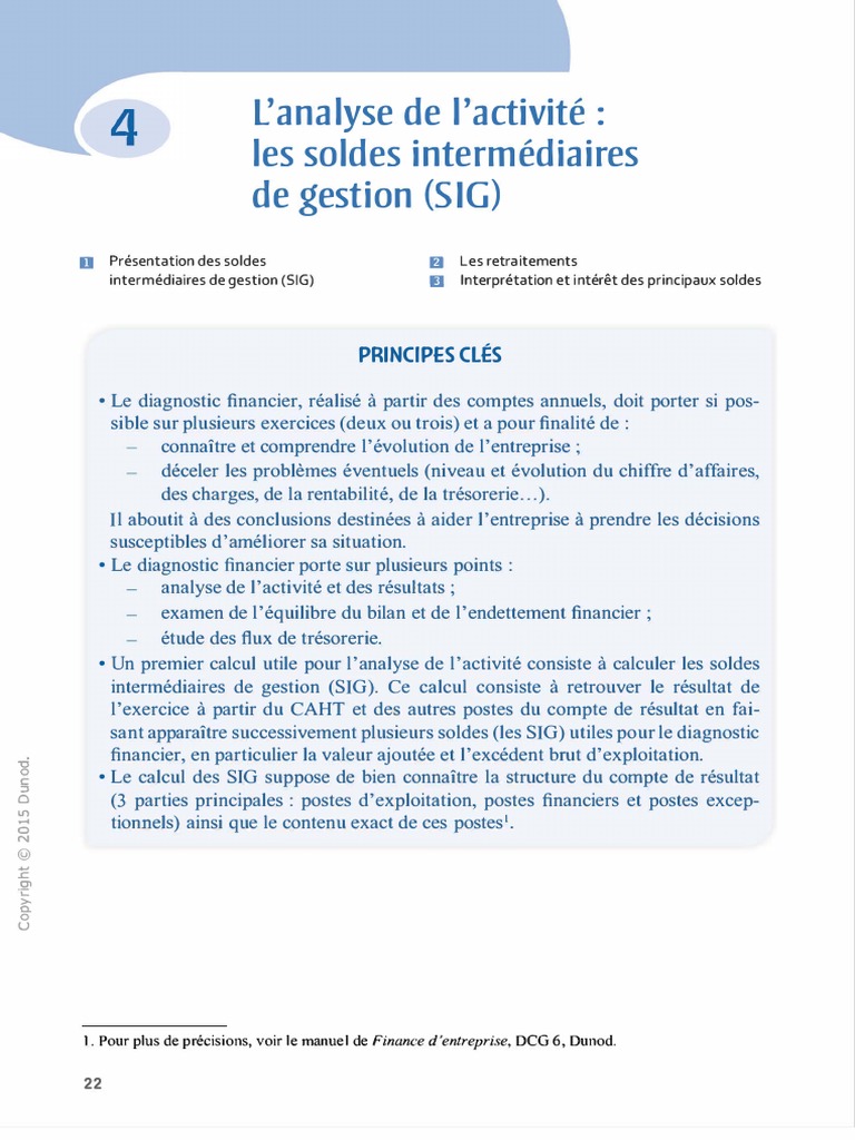 Exercice Sig Et Caf Avec Corrigé Pdf Analyse de Lactivité SIG CAF Risque Dexploitation | PDF | Revenu brut |  Dépréciation