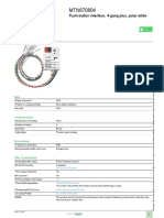 Product Data Sheet: Push-Button Interface, 4-Gang Plus, Polar White