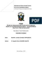 Estudio de Vibraciones para La Selección de Explosivo CM Ares