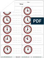 Time On Analogue Clocks 1 PDF