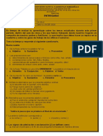 Evaluación aprendizaje primer periodo estudiantes Institución Educativa Cárdenas Mirriñao