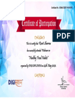 Certificate of Participation: Authorised Signatory Digisaksham