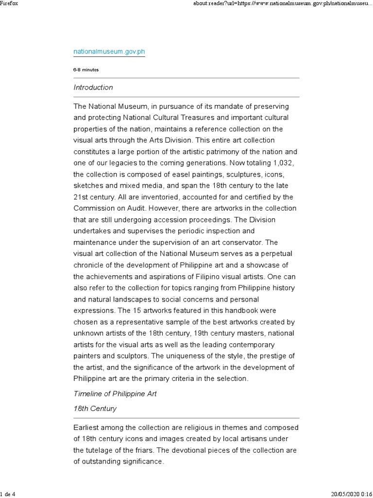 Timeline of Philippine Art | PDF | Aesthetics | Art Media