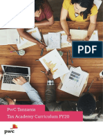 Tax Academy Curriculum Fy20 PWC Tanzania