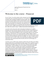Welcome To The Course - Financial: Transcript