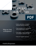 Psat/ Sat Grid-In Responses: Successminds Tutoring