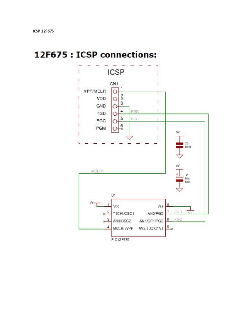 ICSP 12F675 16f628 16f84conexiones | PDF