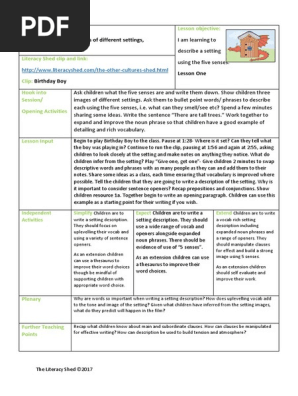 Lesson+Plans+Birthday+Boy opening story