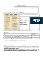 Guía 6 Química Primero Medio Reacciones Químicas Ii