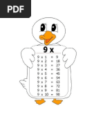Tablas de Multiplicar Del 1 Al 12 en Blanco y Negro en Una Hoja | PDF