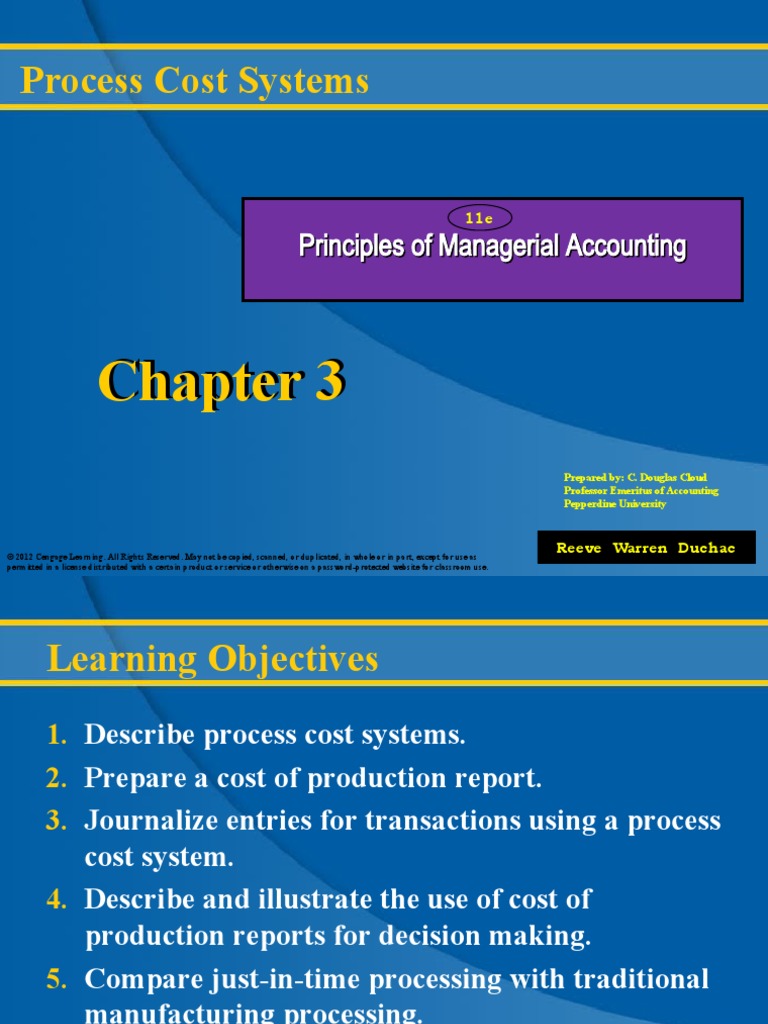 Process Cost Systems Principles of Managerial Accounting PDF