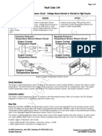 Fault Code 144: Coolant Temperature Sensor Circuit - Voltage Above Normal or Shorted To High Source