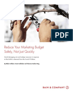 Reduce Your Marketing Budget Safely, Not Just Quickly