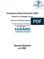 Competence Based Education (CBE) : Module 4 in Pedagogy Course