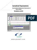 Mathematical Expressions: Technical Note