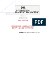 Nivel Educacion Infantil Titulo Memoria de Las Practicas El Dia A Dia en Una Clase Autora M Encarnacion I Guillen