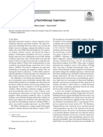 Supporting and Training Psychotherapy Supervisors: Academic Psychiatry