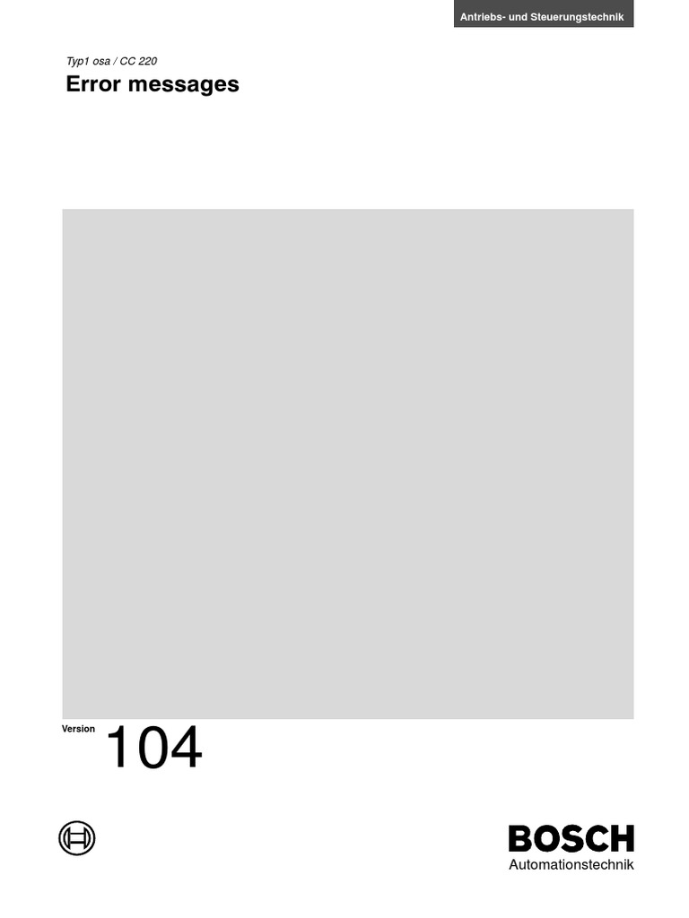 Error Codes for CC 220 Control System | PDF | Automation | Numerical ...