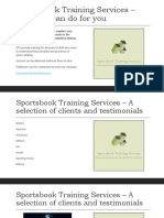Sportsbook Training Services - What We Can Do For You