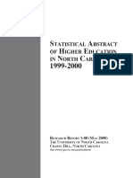 NC Higher Education Statistical Abstract 1999-2000