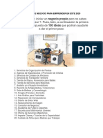 Ideas de Negocio para Emprender 2020 PDF