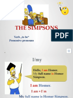 THE Simpsons: Verb To Be" Possessive Pronouns