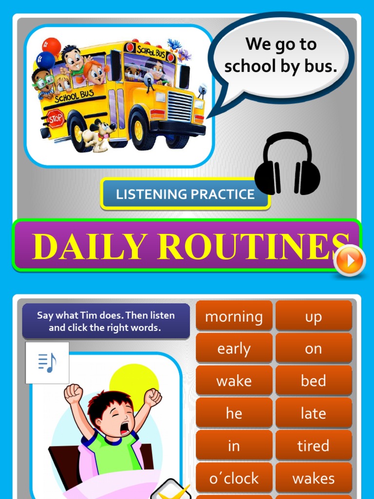 Wegoto School by Bus.: Daily Routines | PDF