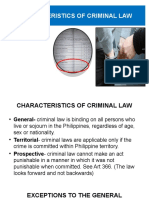 Characteristics of Criminal Law