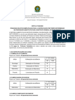 Edital IFMT contrata professores substitutos