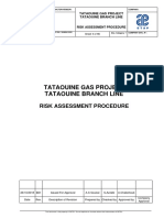 Tataouine Gas Project Tataouine Branch Line: Risk Assessment Procedure