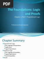 The Foundations: Logic and Proofs: Chapter 1, Part I: Propositional Logic