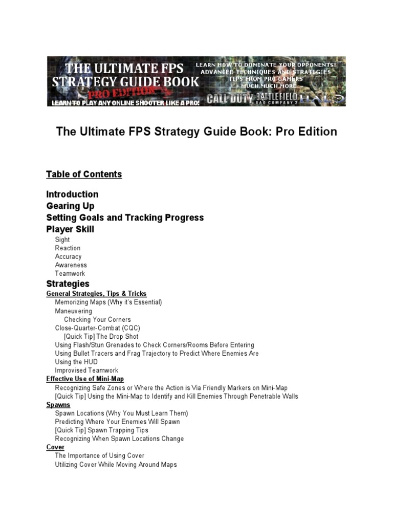 The Ultimate FPS Strategy Guide Book | PDF | Sniper | Accuracy And ...