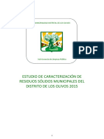 Estudio de Caracterización de Los RR - Ss. Municipal Del Distrito Los Olivos PDF